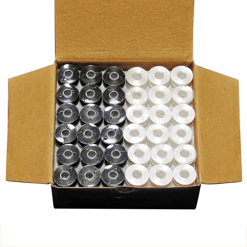 ThreadNanny 144 Black & White Pre-Wound Bobbins for Brother Embroidery Machines Compatible with PE-700  PE700II  PE-750D  PE-770  PE-780D  Innovis 1000  Innovis 1200  Innovis 1250D and New Babylock Ellure  Emore - Image 2